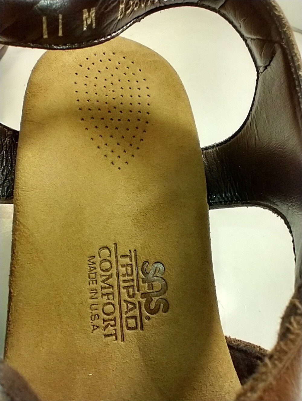 SAS Sunburst Tripad Comfort Chestnut Heel Strap Sandals Women's sz 11M. - Picture 10 of 10